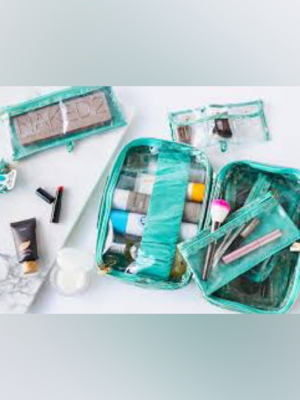 PurseN Amour Travel Case - Teal Python Snakesin Print - Picture 2 of 12